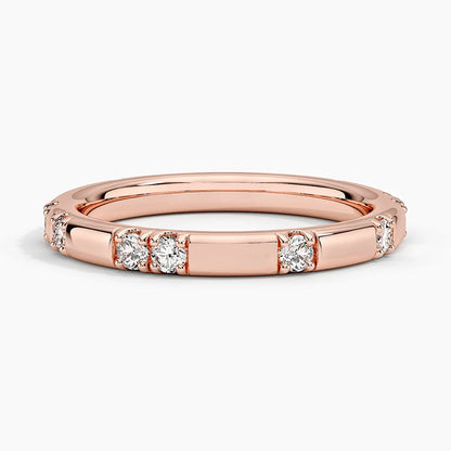Pırlanta Alyans  0.25 Karat Yuvarlak Kesim Laboratuvar Pırlanta Yüzük 18K - Bold Diamonds