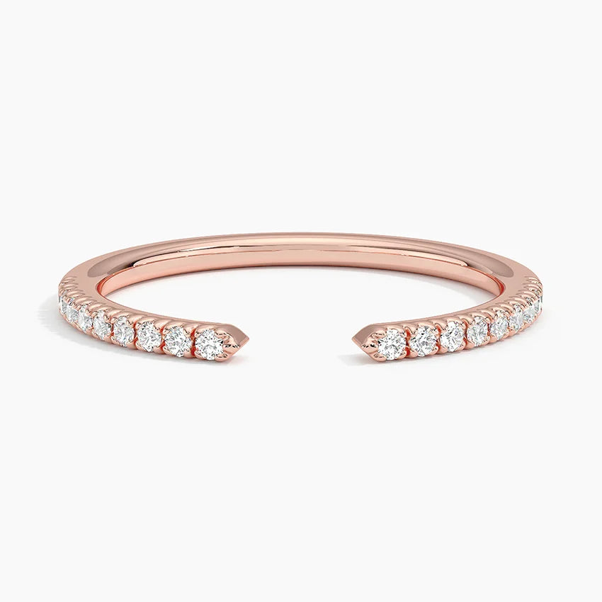 Tamamlayıcı Yüzük 0.25 Karat Yuvarlak Kesim Laboratuvar Pırlanta Yüzük 18K - Bold Diamonds