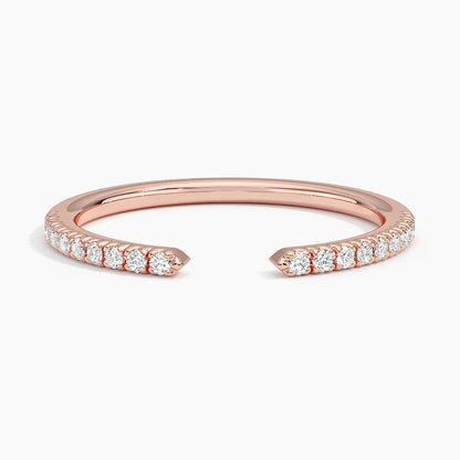 Tamamlayıcı Yüzük 0.25 Karat Yuvarlak Kesim Laboratuvar Pırlanta Yüzük 18K - Bold Diamonds