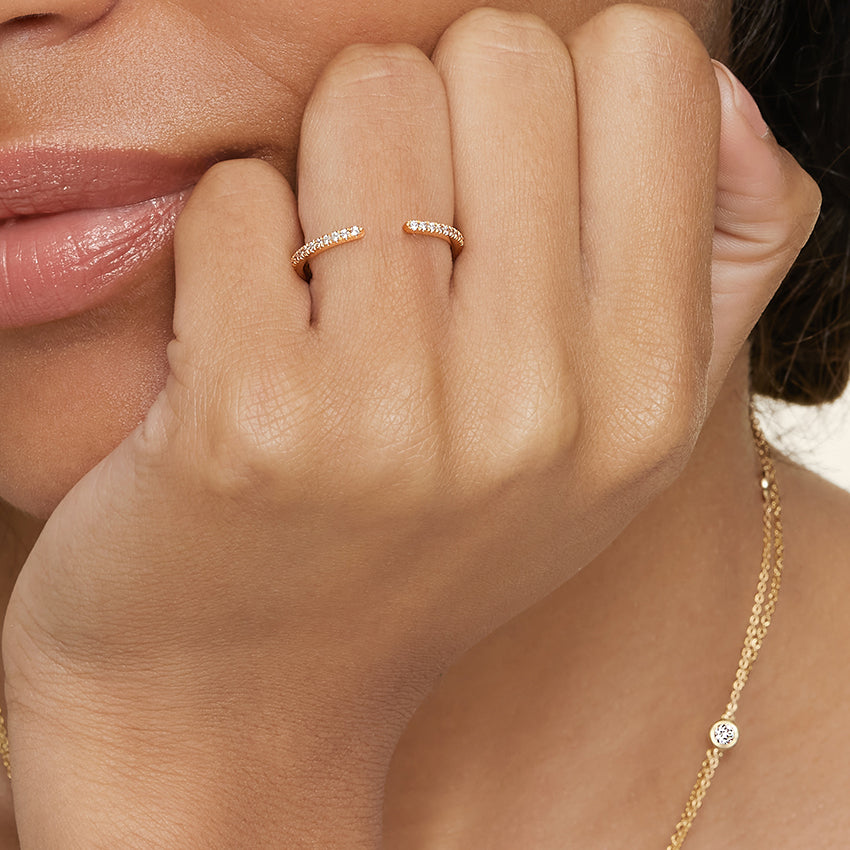 Özel Tasarım Tamamlayıcı 0.25 Karat Yuvarlak Kesim Laboratuvar Pırlanta Yüzük 18K - Bold Diamonds