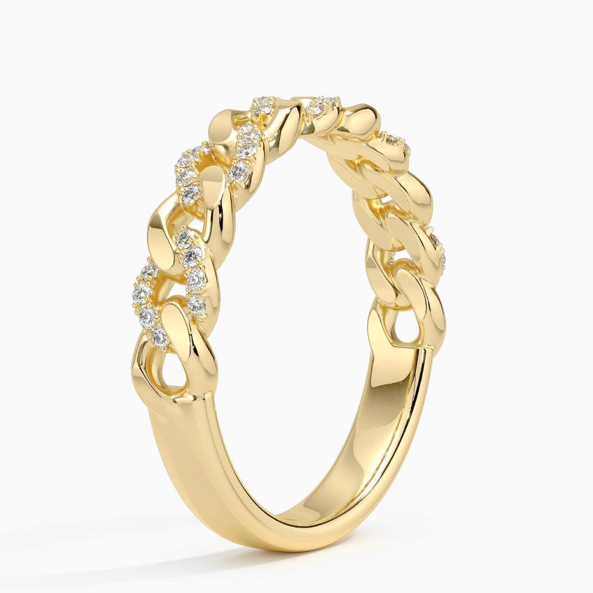 Özel Tasarım 0,25 Karat Yuvarlak Kesim Laboratuvar Pırlanta Yüzük 18K - Bold Diamonds
