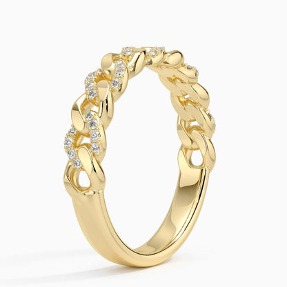 Özel Tasarım 0,25 Karat Yuvarlak Kesim Laboratuvar Pırlanta Yüzük 18K - Bold Diamonds