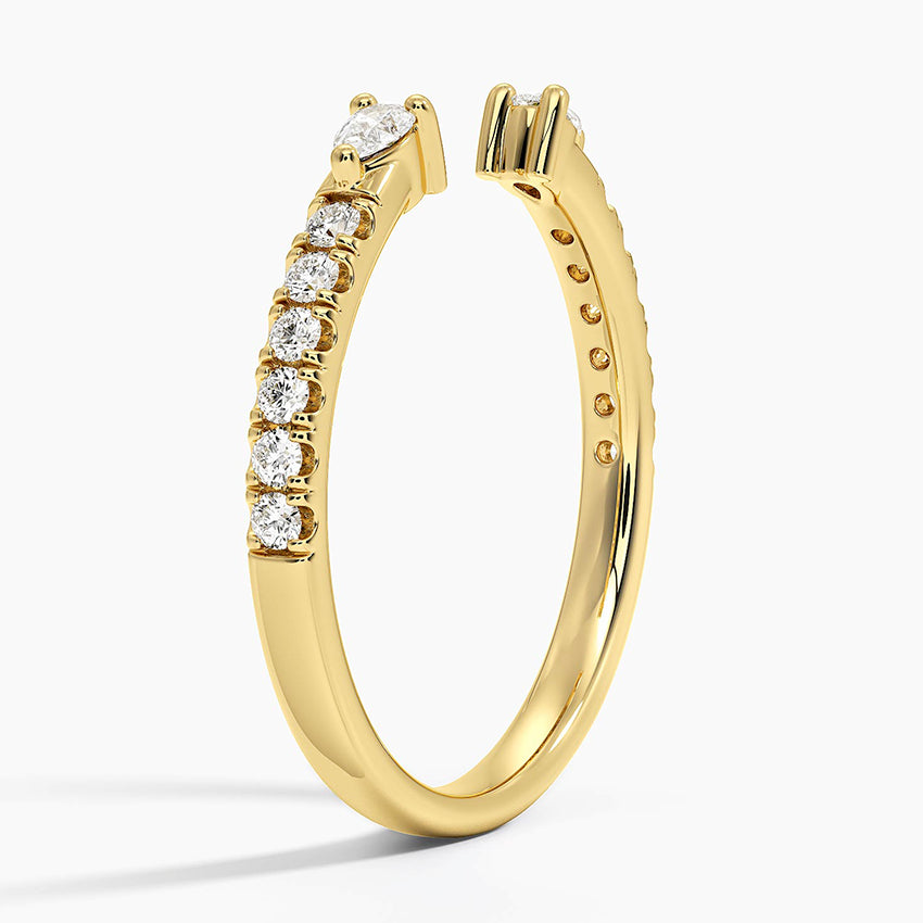 Tamamlayıcı 0,25 Karat Yuvarlak Kesim Laboratuvar Pırlanta Yüzük 18K - Bold Diamonds