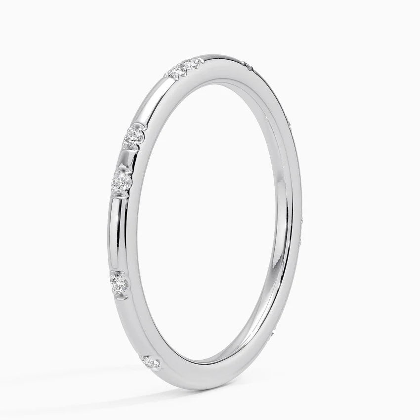 Alyans 0.25 Karat Yuvarlak Kesim Laboratuvar Pırlanta Yüzük 18K - Bold Diamonds