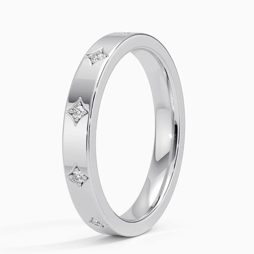 Alyans 0.25 Karat Yuvarlak Kesim Laboratuvar Pırlanta Yüzük 18K - Bold Diamonds