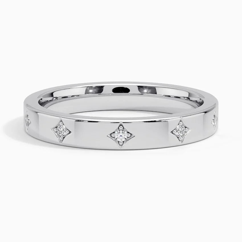 Alyans 0.25 Karat Yuvarlak Kesim Laboratuvar Pırlanta Yüzük 18K - Bold Diamonds