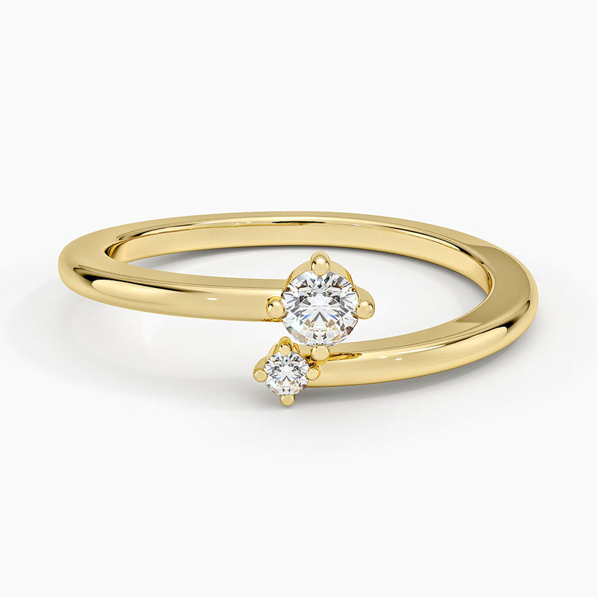 Özel Tasarım Tektaş 0,25 Karat Yuvarlak Kesim Laboratuvar Pırlanta Yüzük 18K - Bold Diamonds
