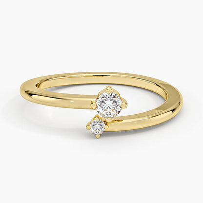 Özel Tasarım Tektaş 0,25 Karat Yuvarlak Kesim Laboratuvar Pırlanta Yüzük 18K - Bold Diamonds