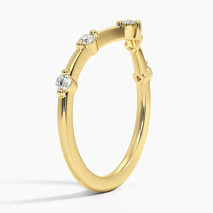 Tamamlayıcı 0,25 Karat Yuvarlak Kesim Laboratuvar Pırlanta Yüzük 18K - Bold Diamonds