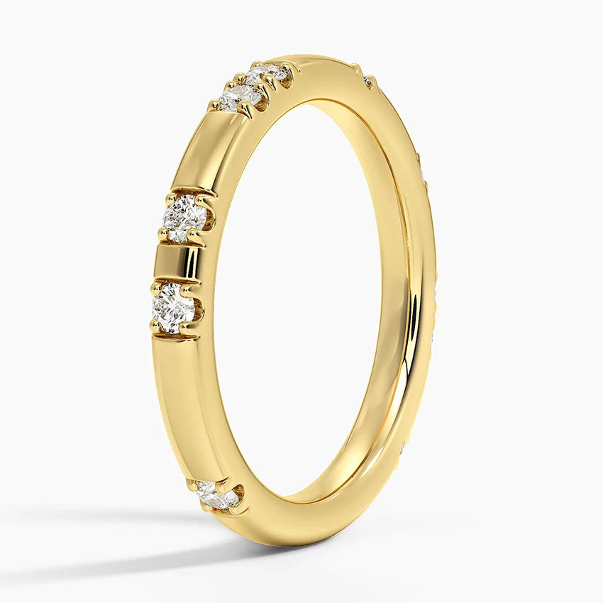 Pırlanta Alyans  0.25 Karat Yuvarlak Kesim Laboratuvar Pırlanta Yüzük 18K - Bold Diamonds