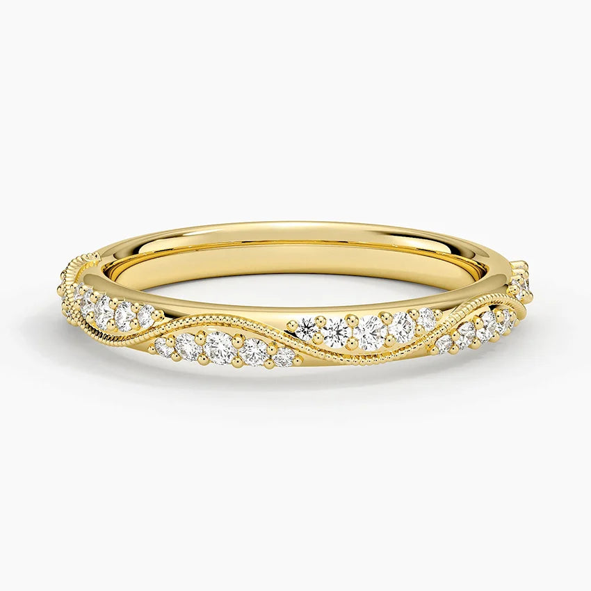 Özel Tasarım 0,25 Karat Yuvarlak Kesim Laboratuvar Pırlanta Yüzük 18K - Bold Diamonds