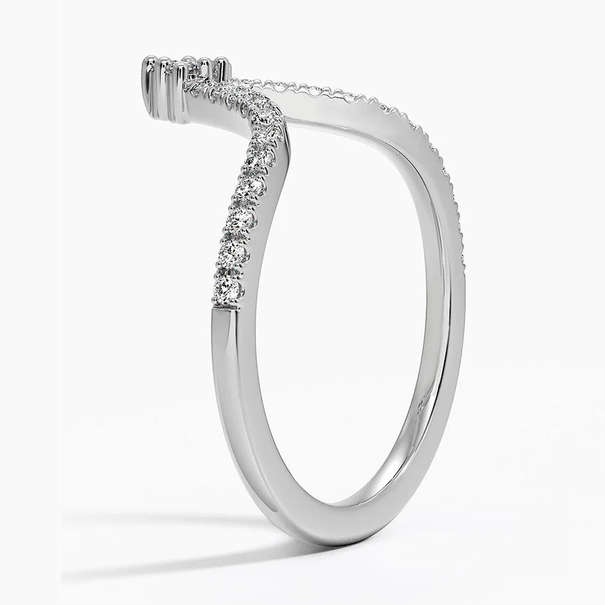 Tamamlayıcı Yüzük 0.25 Karat Yuvarlak Kesim Laboratuvar Pırlanta Yüzük 18K - Bold Diamonds