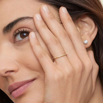 Alyans 0.25 Karat Yuvarlak Kesim Laboratuvar Pırlanta Yüzük 18K - Bold Diamonds