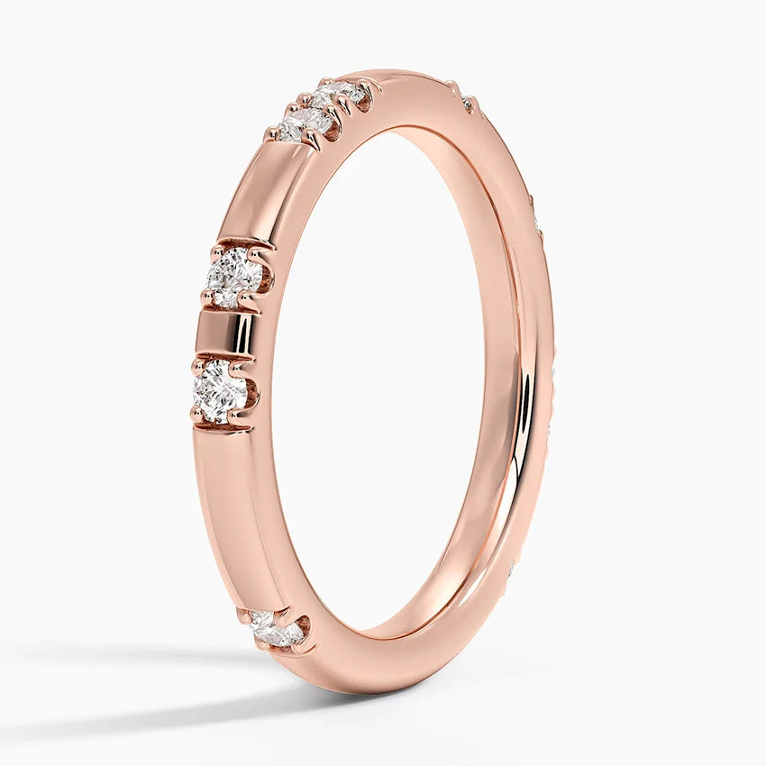 Pırlanta Alyans  0.25 Karat Yuvarlak Kesim Laboratuvar Pırlanta Yüzük 18K - Bold Diamonds