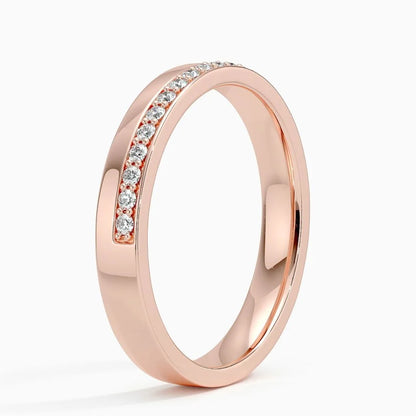 Yarım Tur 0,25 Karat Yuvarlak Kesim Laboratuvar Pırlanta Yüzük 18K - Bold Diamonds