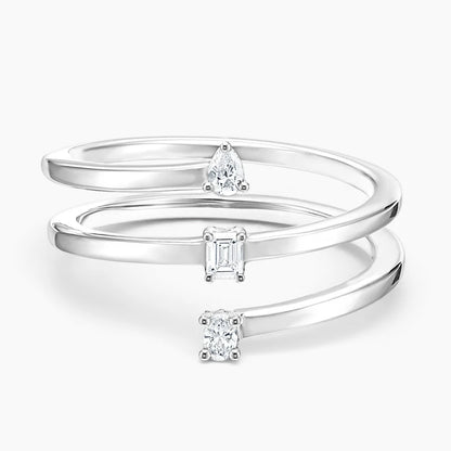 Sarmal 0,25 Karat Karışık Kesim Laboratuvar Pırlanta Yüzük 18K - Bold Diamonds
