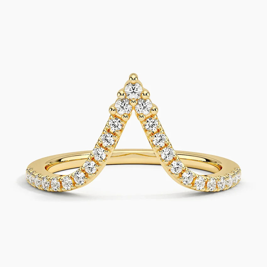 Tamamlayıcı Yüzük 0.25 Karat Yuvarlak Kesim Laboratuvar Pırlanta Yüzük 18K - Bold Diamonds