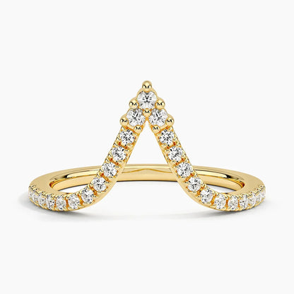 Tamamlayıcı Yüzük 0.25 Karat Yuvarlak Kesim Laboratuvar Pırlanta Yüzük 18K - Bold Diamonds