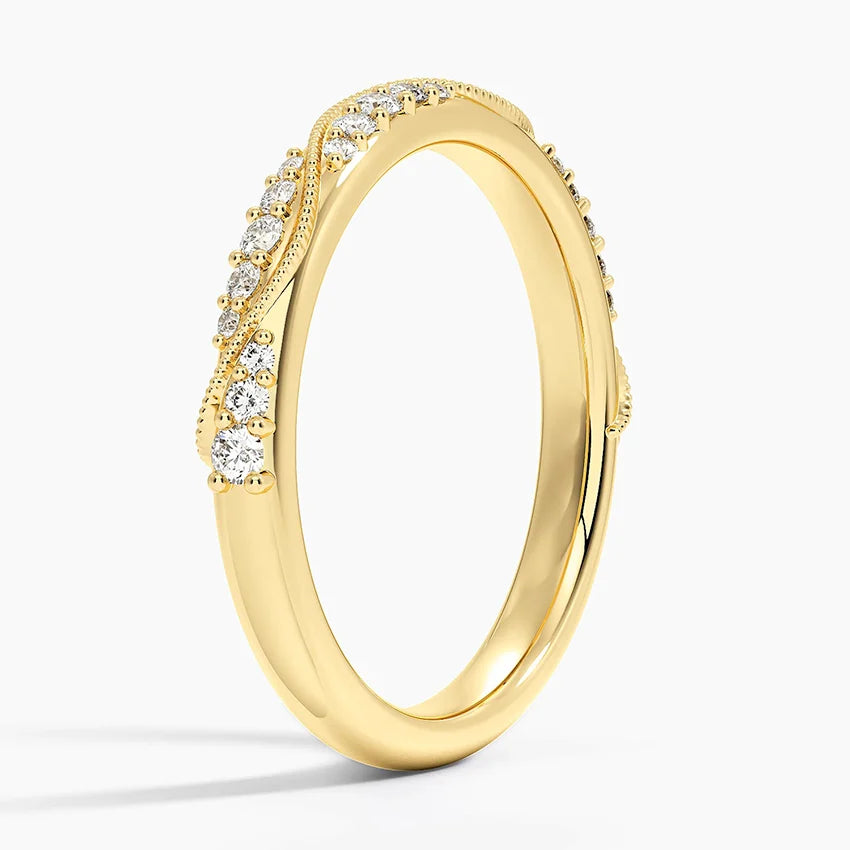 Özel Tasarım 0,25 Karat Yuvarlak Kesim Laboratuvar Pırlanta Yüzük 18K - Bold Diamonds