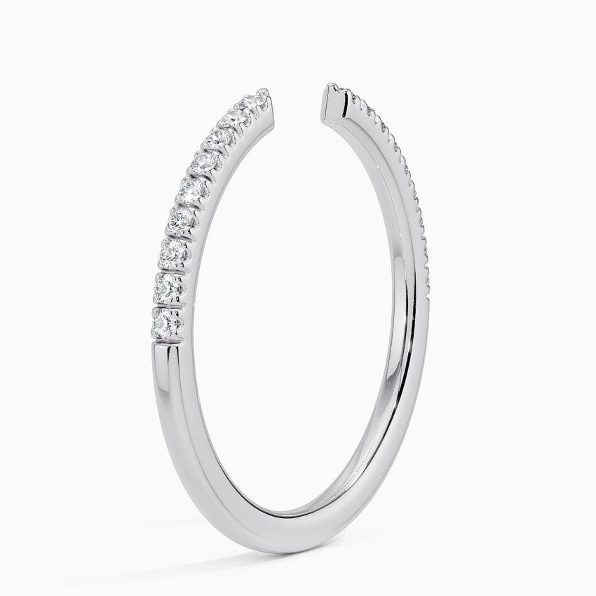 Tamamlayıcı Yüzük 0.25 Karat Yuvarlak Kesim Laboratuvar Pırlanta Yüzük 18K - Bold Diamonds