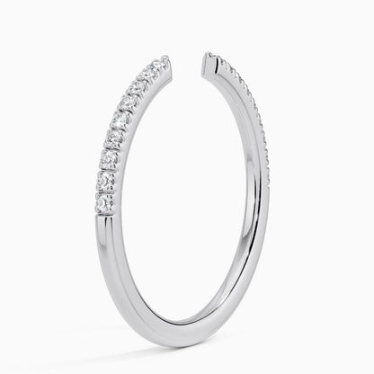 Tamamlayıcı Yüzük 0.25 Karat Yuvarlak Kesim Laboratuvar Pırlanta Yüzük 18K - Bold Diamonds