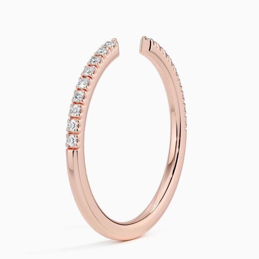 Tamamlayıcı Yüzük 0.25 Karat Yuvarlak Kesim Laboratuvar Pırlanta Yüzük 18K - Bold Diamonds