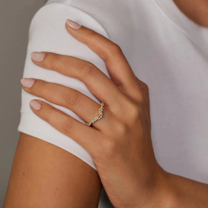 Tamamlayıcı  0,25 Karat Yuvarlak Kesim Laboratuvar Pırlanta Yüzük 18K - Bold Diamonds
