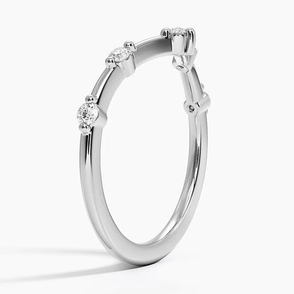 Tamamlayıcı 0,25 Karat Yuvarlak Kesim Laboratuvar Pırlanta Yüzük 18K - Bold Diamonds