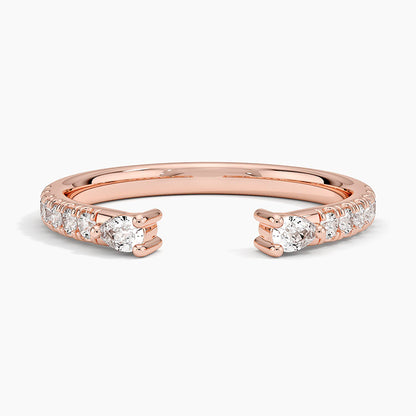 Tamamlayıcı 0,25 Karat Yuvarlak Kesim Laboratuvar Pırlanta Yüzük 18K - Bold Diamonds