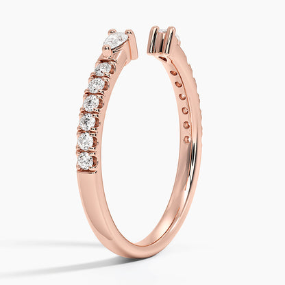 Tamamlayıcı 0,25 Karat Yuvarlak Kesim Laboratuvar Pırlanta Yüzük 18K - Bold Diamonds
