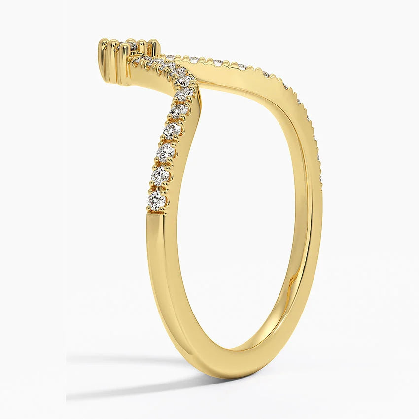 Tamamlayıcı Yüzük 0.25 Karat Yuvarlak Kesim Laboratuvar Pırlanta Yüzük 18K - Bold Diamonds