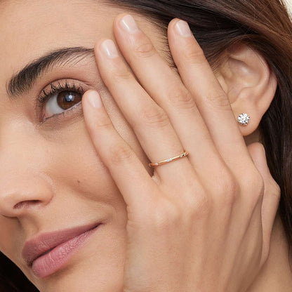Alyans 0.25 Karat Yuvarlak Kesim Laboratuvar Pırlanta Yüzük 18K - Bold Diamonds