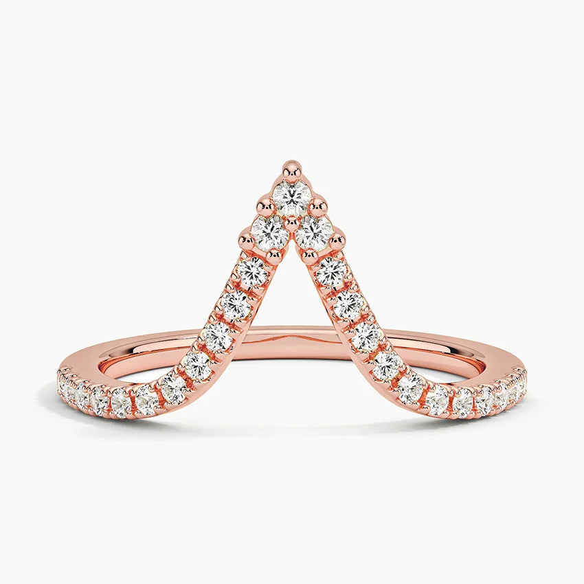 Tamamlayıcı Yüzük 0.25 Karat Yuvarlak Kesim Laboratuvar Pırlanta Yüzük 18K - Bold Diamonds
