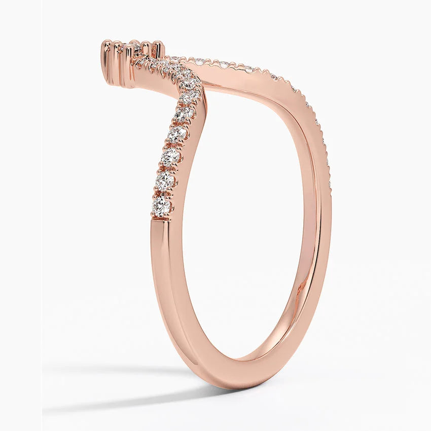 Tamamlayıcı Yüzük 0.25 Karat Yuvarlak Kesim Laboratuvar Pırlanta Yüzük 18K - Bold Diamonds