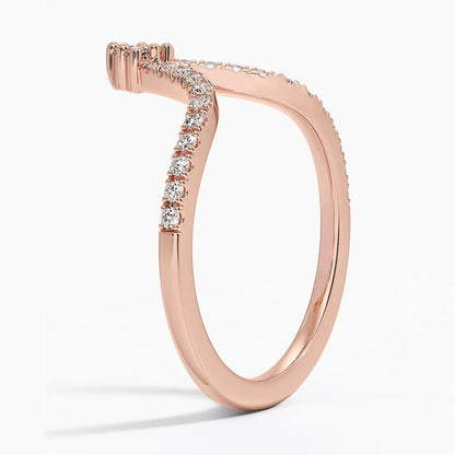 Tamamlayıcı Yüzük 0.25 Karat Yuvarlak Kesim Laboratuvar Pırlanta Yüzük 18K - Bold Diamonds