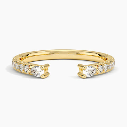 Tamamlayıcı 0,25 Karat Yuvarlak Kesim Laboratuvar Pırlanta Yüzük 18K - Bold Diamonds