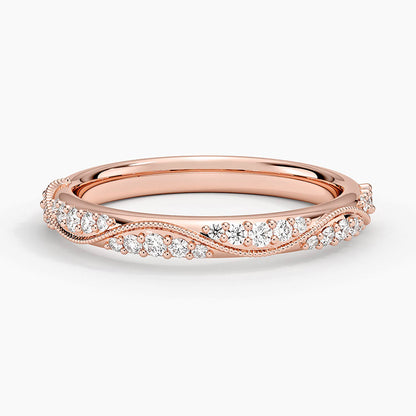 Özel Tasarım 0,25 Karat Yuvarlak Kesim Laboratuvar Pırlanta Yüzük 18K - Bold Diamonds