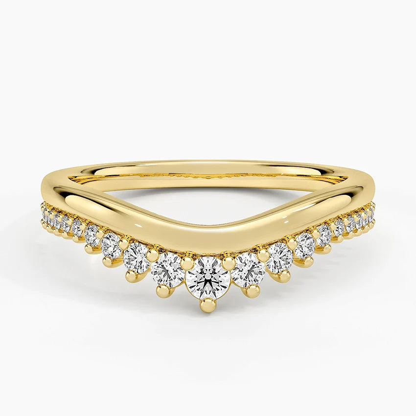 Yarım Tur 0,25 Karat Yuvarlak Kesim Laboratuvar Pırlanta Yüzük 18K - Bold Diamonds
