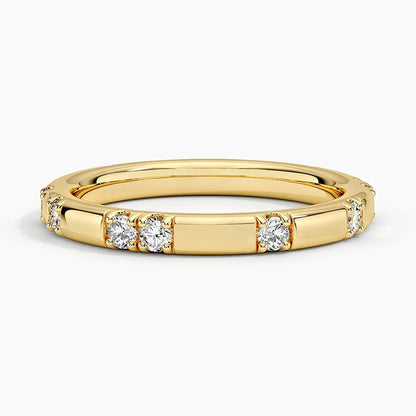 Pırlanta Alyans  0.25 Karat Yuvarlak Kesim Laboratuvar Pırlanta Yüzük 18K - Bold Diamonds