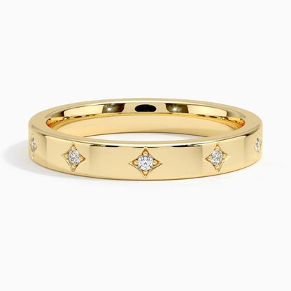 Alyans 0.25 Karat Yuvarlak Kesim Laboratuvar Pırlanta Yüzük 18K - Bold Diamonds