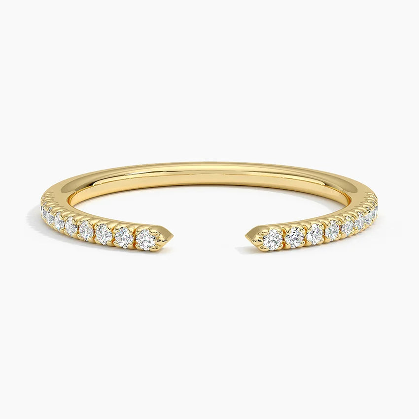 Tamamlayıcı Yüzük 0.25 Karat Yuvarlak Kesim Laboratuvar Pırlanta Yüzük 18K - Bold Diamonds