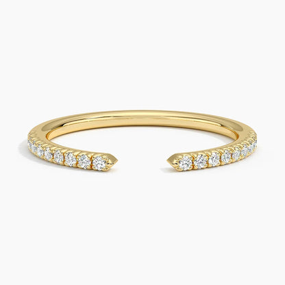 Tamamlayıcı Yüzük 0.25 Karat Yuvarlak Kesim Laboratuvar Pırlanta Yüzük 18K - Bold Diamonds