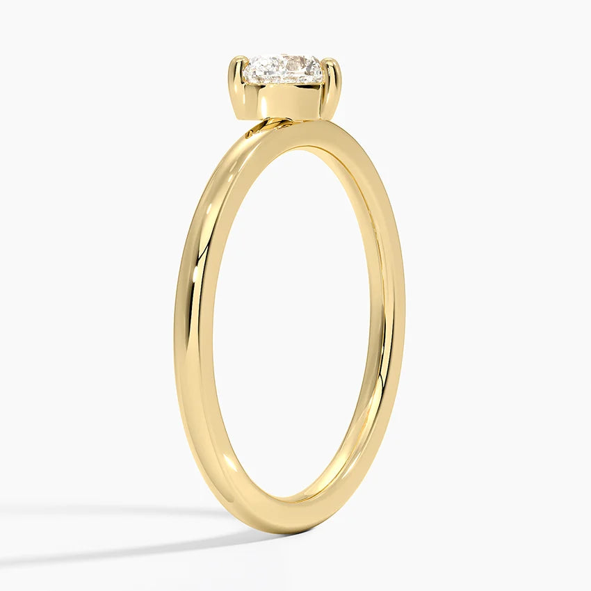 Tektaş 0.40 Karat Kalp Kesim Laboratuvar Pırlanta Yüzük 18K - Bold Diamonds