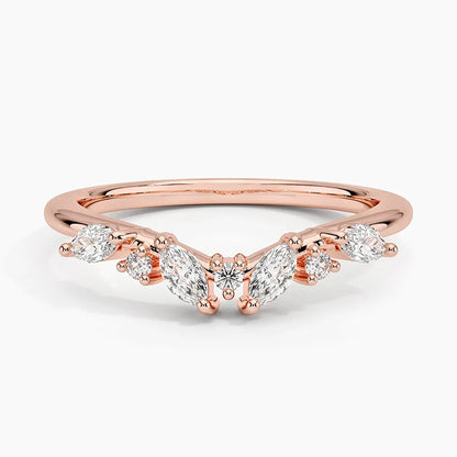 Tamamlayıcı Yüzük 0.50 Karat Yuvarlak Kesim Laboratuvar Pırlanta Yüzük 18K - Bold Diamonds