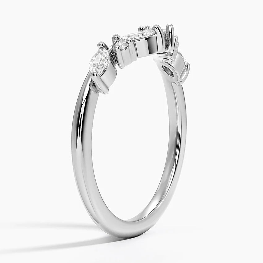 Tamamlayıcı Yüzük 0.50 Karat Yuvarlak Kesim Laboratuvar Pırlanta Yüzük 18K - Bold Diamonds