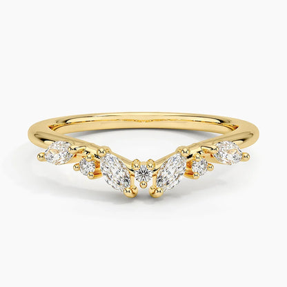 Tamamlayıcı Yüzük 0.50 Karat Yuvarlak Kesim Laboratuvar Pırlanta Yüzük 18K - Bold Diamonds