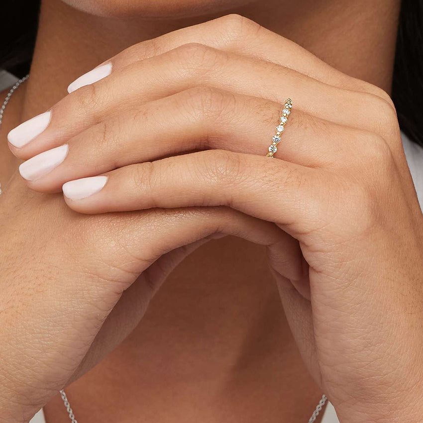 Tam Tur 0,50 Karat Yuvarlak Kesim Laboratuvar Pırlanta Yüzük 18K - Bold Diamonds