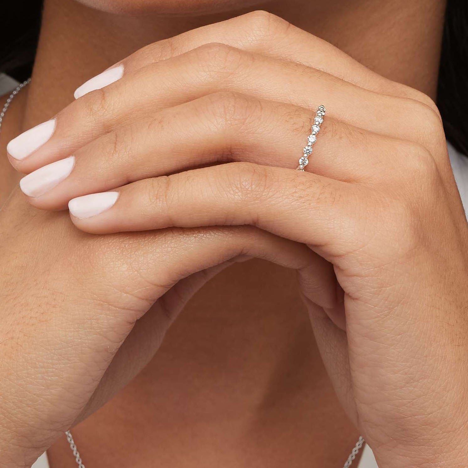 Tam Tur 0,50 Karat Yuvarlak Kesim Laboratuvar Pırlanta Yüzük 18K - Bold Diamonds