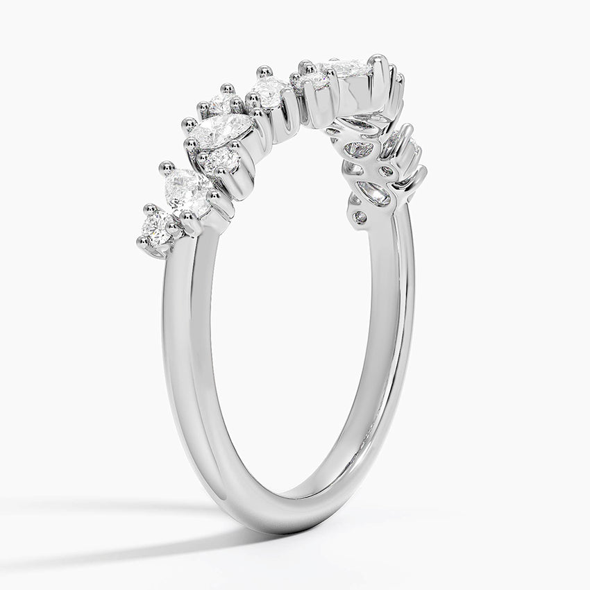 Tamamlayıcı 0,50 Karat Damla Kesim Laboratuvar Pırlanta Yüzük 18K - Bold Diamonds