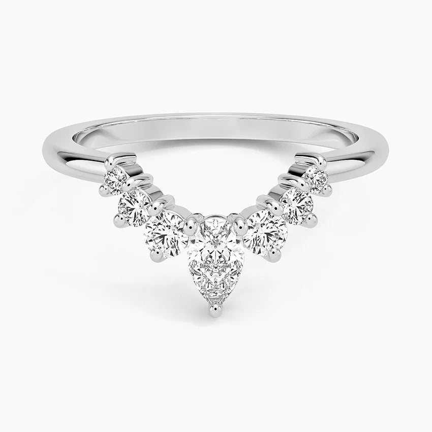 Tamamlayıcı Yüzük 0.50 Karat Yuvarlak Kesim Laboratuvar Pırlanta Yüzük 18K - Bold Diamonds